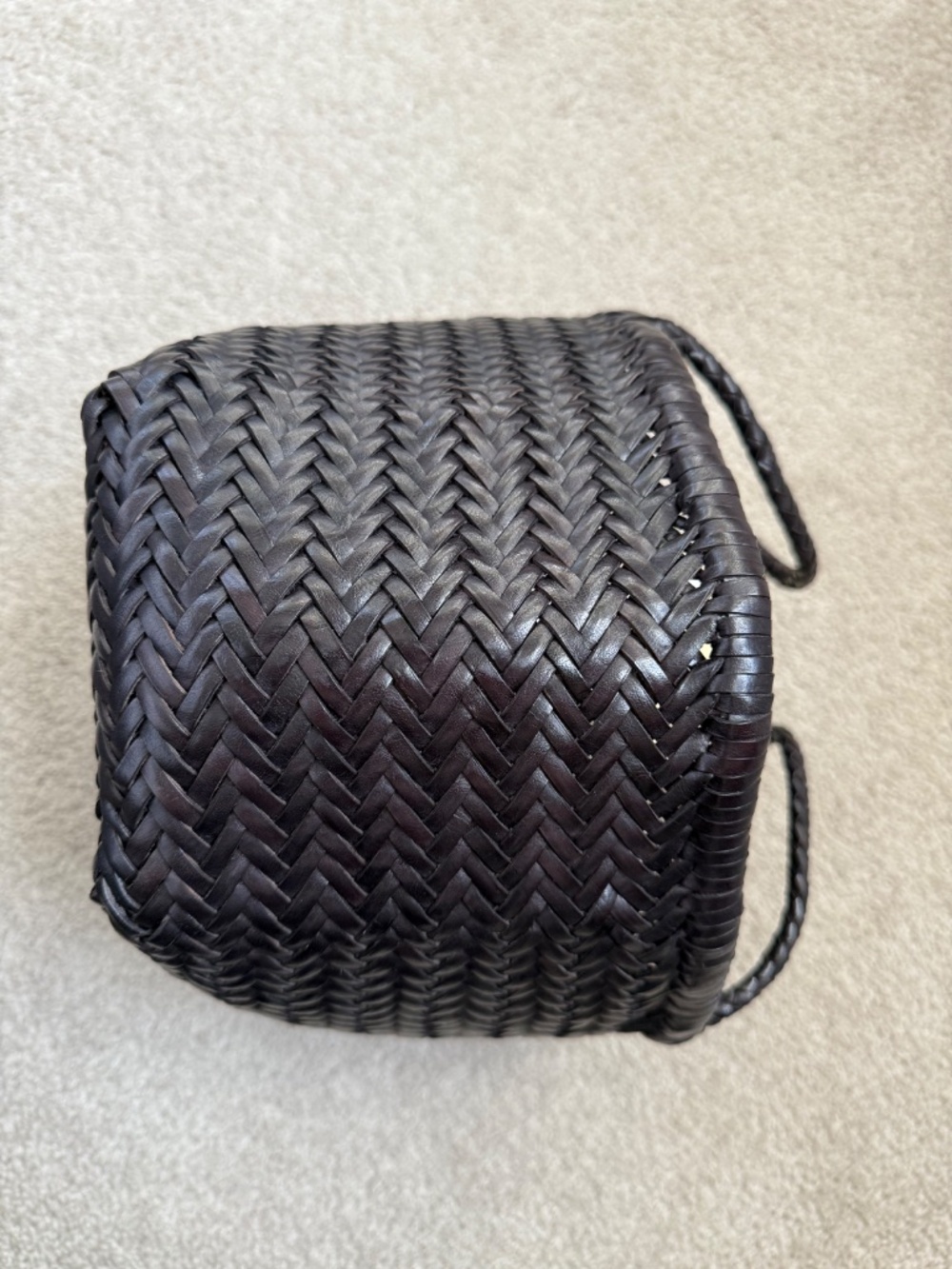 Dragon Diffusion handwoven black leather Triple Jump tote, size Small, NWT - Picture 8 of 13
